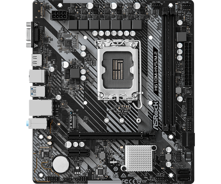 Asrock H610M-HVS/M.2 R2.0, LGA 1700, Intel H610, mATX, Ret