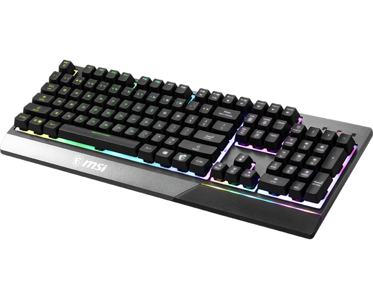 Gaming Keyboard MSI VIGOR GK30, Wired, Mechanical-like plunger switches. 6 zones RGB lighting with several lighting effects.  Anti-ghosting Capability. Water Resistant (spill-proof), Black