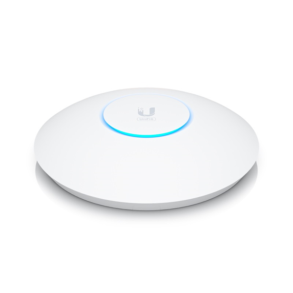Ubiquiti Access Point U6 Enterprise WiFi 6 support (2.4/5/6 GHz bands), 10.2 Gbps aggregate throughput rate, (1) 2.5GbE RJ45 port (PoE In)Powered with PoE+ арт. U6-Enterprise