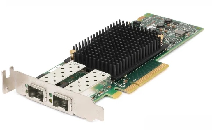 Контроллер DELL Emulex LPe31002 Dual Port FC 16G Fibre Channel HBA, PCIe Low Profile, Customer Kit, V2 (including FC16 trancievers x 2)(analog LPe31002-AP)