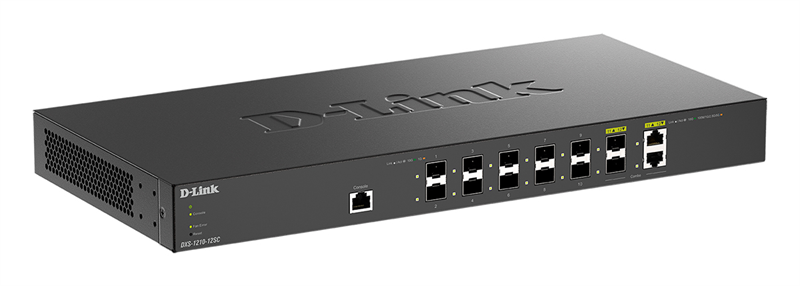 D-Link PROJ Настраиваемый L2+ коммутатор, 10x10GBase-X SFP+, 2xCombo 10GBase-T/SFP+, CLI, консольный порт RJ-45 арт. DXS-1210-12SC/B1A