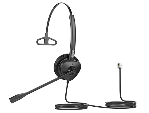 Fanvil HT301 Моно гарнитура RJ9, кож.зам., HD Audio, складной микрофон, 1,8м., 73г.