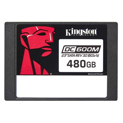 Kingston Enterprise SSD 480GB DC600M 2.5" SATA 3 R560/W470MB/s 3D TLC MTBF 2M 94 000/41 000 IOPS 876TBW  1 Year Warrаnty