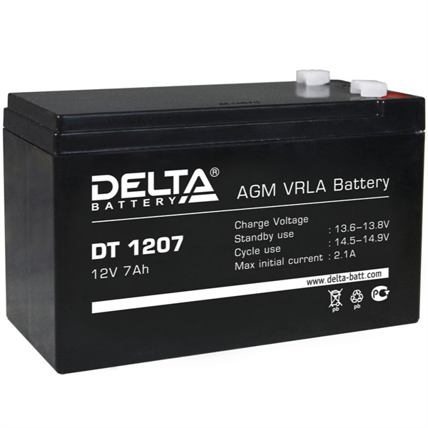 Delta аккумуляторная батарея для ОПС DT 1207 (12 V / 7.0 Ah) (4614010040008)