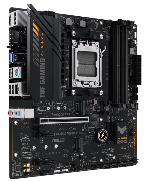 ASUS TUF GAMING A620M-PLUS, AM5, A620, 4*DDR5, 4*SATA, 2*M.2, 2*USB 3.2, 4*USB 2.0, 2*PCIx16, 2*PCIx1, 2*DP+HDMI, mATX; 90MB1EZ0-M0EAY0