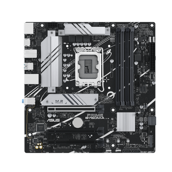 ASUS PRIME B760M-A-CSM (Socket 1700, mATX, 4xDDR5(128GB), DP/2xHDMI, 3xPCIe 4.0x16, 4xSATA 6Gb/s, 2*M2, 2,5xLAN, 2xUSB 3.1, 4xUSB 2.0, 1xPS/2)