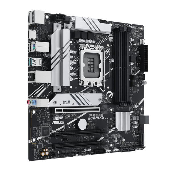 ASUS PRIME B760M-A-CSM (Socket 1700, mATX, 4xDDR5(128GB), DP/2xHDMI, 3xPCIe 4.0x16, 4xSATA 6Gb/s, 2*M2, 2,5xLAN, 2xUSB 3.1, 4xUSB 2.0, 1xPS/2)