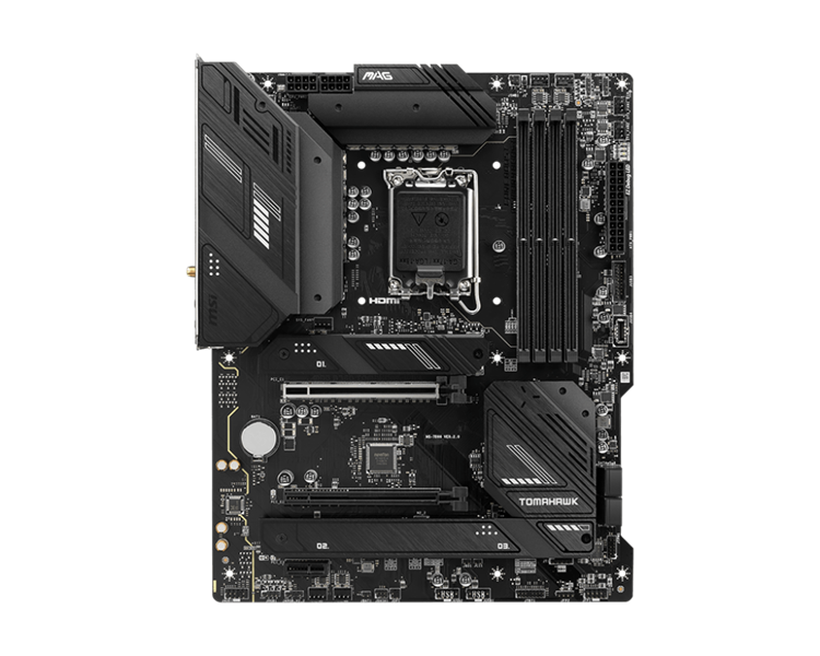 Материнская плата MSI B760 TOMAHAWK WIFI DDR5 Soc-1700, B760, 4xDDR5, ATX, 2.5Gg+VGA+HDMI+DP RTL