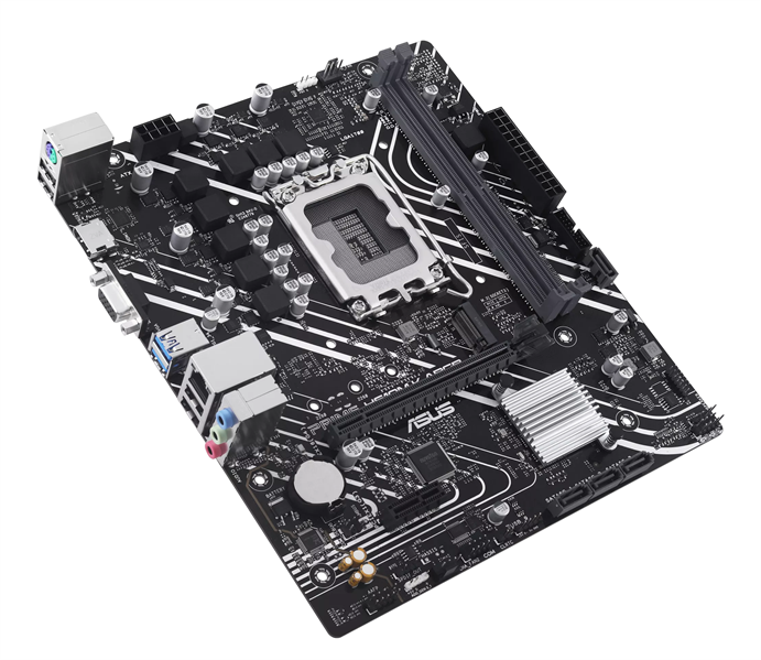 ASUS PRIME H610M-K ARGB, LGA1700, H610, 2*DDR5, 2*DDR5, 4*SATA, 1*M.2, 2*USB 3.2, 4*USB 2.0, 1*PCIx16, 1*PCIx1, VGA+HDMII, mATX