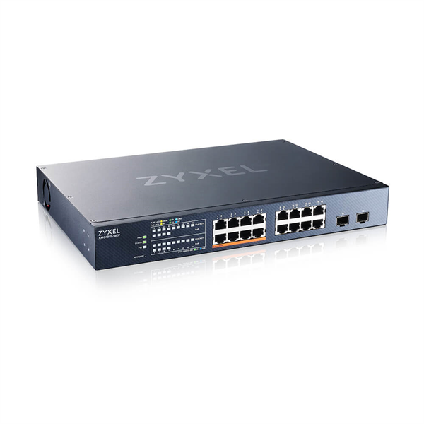 Мультигигабитный Smart L3 Lite Zyxel NebulaFlex XMG1915-18EP, rack 19", 16xRJ-45: 1/2.5G (8 из них PoE++), 2xSFP+, бюджет PoE 180 Вт