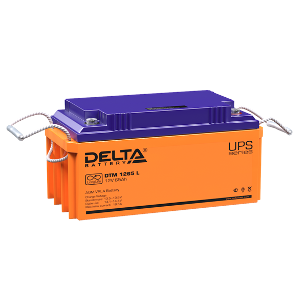 Delta Аккумуляторная батарея для ИБП DTM 1265 L (12V / 65Ah) AGM, 12 лет (4614010640012) DELTA Battery