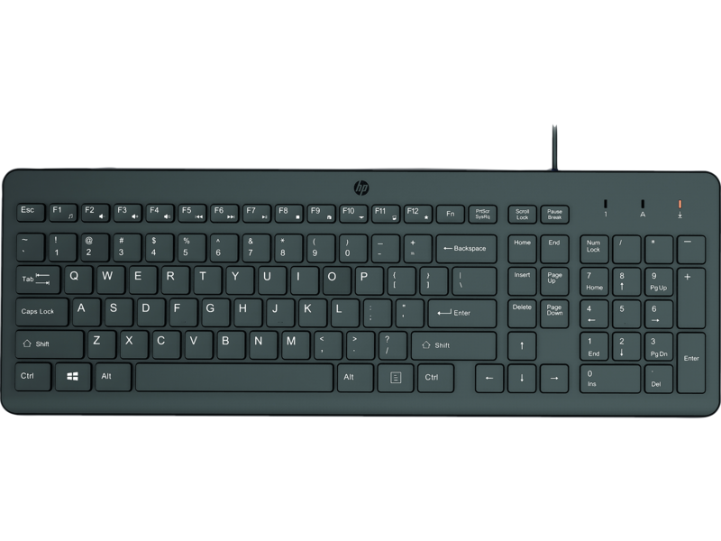 Keyboard HP 150 Wired (black) ENG/RUS HP Inc. арт. 664R5AA#ACB