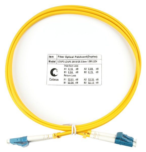 Шнур оптический duplex LC-LC 9/125 sm 2м LSZH