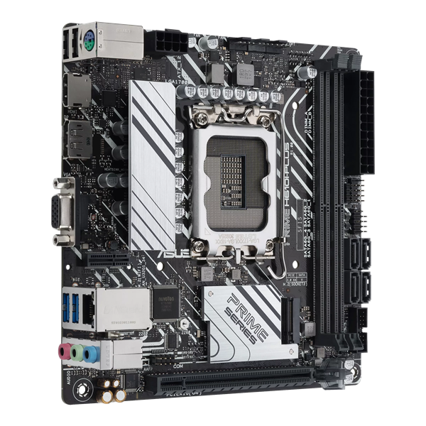 ASUS PRIME H610I-PLUS-CSM, LGA1700, B610, 2*DDR5, 4*SATA, 1*M.2, 2*USB 3.2, 2*USB 2.0, 1*PCIx16, HDMI+DP+VGA, mITX; 90MB1GB0-M0EAYC