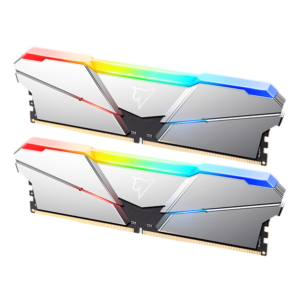 Netac Shadow RGB 32GB (2x16GB) DDR5-5600 (PC5-44800) C40 40-40-40-77 1.2V XMP Dual DIMM Kit Silver арт. NTSRD5P56DP-32S