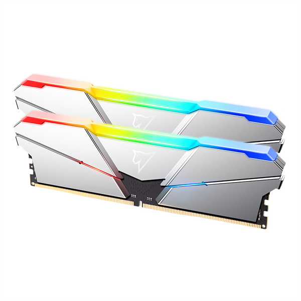 Netac Shadow RGB 32GB (2x16GB) DDR5-5600 (PC5-44800) C40 40-40-40-77 1.2V XMP Dual DIMM Kit Silver арт. NTSRD5P56DP-32S