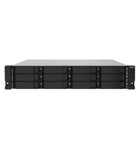 QNAP SMB 2U/12bay QC 1,7GhzCPU/4Gb(upto16Gb)/upto 24HDD with TL-R1200S-RP/SATA(3,5" 2,5")/ 4xUSB3.2/1xExp.slot/2x2,5Gb 2x10Gb(SFP+)/iSCSI/2xPS/no rail(RAIL-B02)/3YW TS-1232PXU-RP-4G-EU-RU