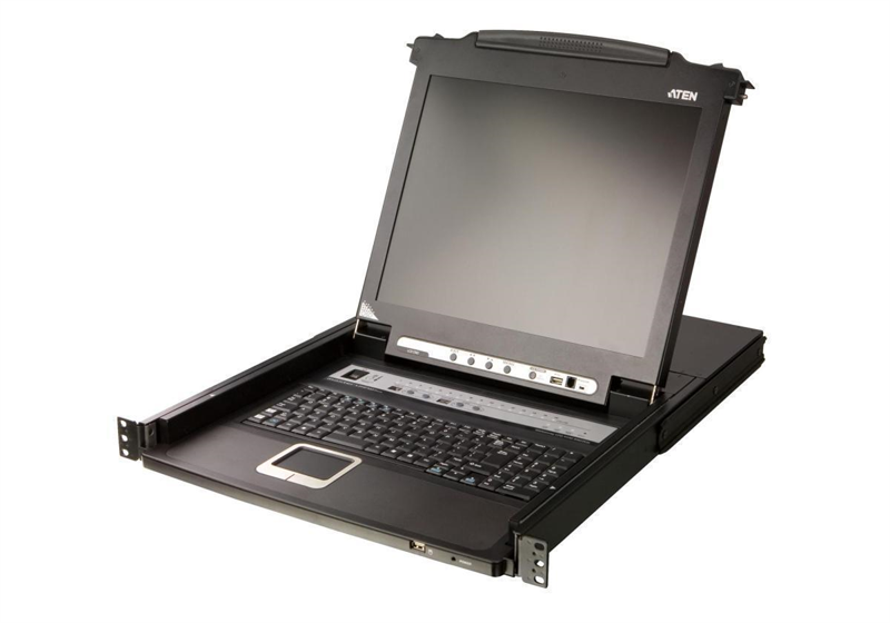 ATEN 16-Port PS/2-USB VGA Single Rail 17.3" 1920 x 1080 @ 60 Hz LCD KVM Switch арт. CL5716MW-ATA-RG
