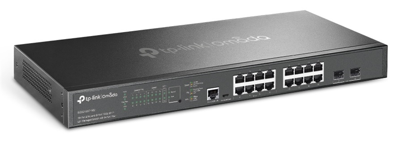 TP-Link SG3218XP-M2 Управляемый коммутатор Omada уровня 2+ с 16 портами 2,5 Гбит/с (8 портов PoE+) и 2 портами SFP+