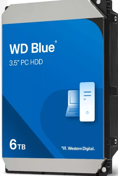 Western Digital HDD SATA-III 6Tb Blue WD60EZAX, 5400rpm, 256MB buffer, 1 year