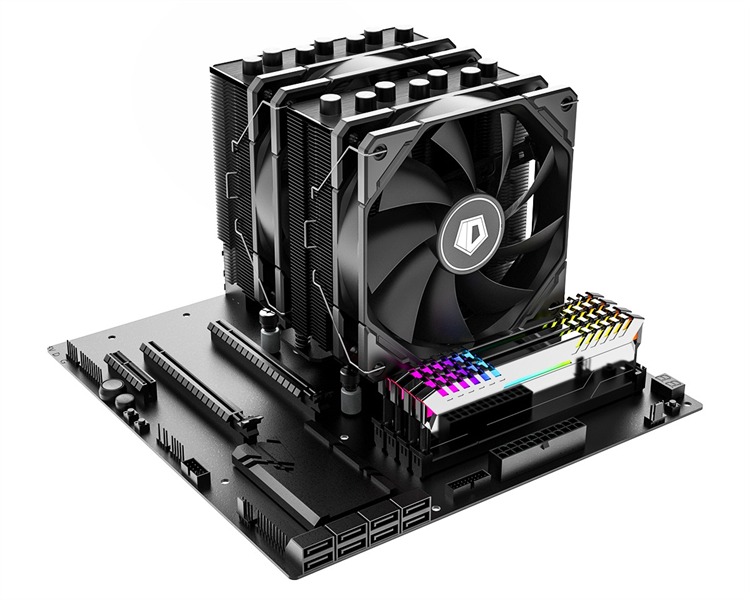 ID-COOLING SE-207-XT ADVANCED LGA20XX/1700/1200/115X/AM5/AM4 (8шт/кор, TDP 280W, PWM, черный, 7 тепл.трубок + медная база, 2 x FAN 120mm) RET