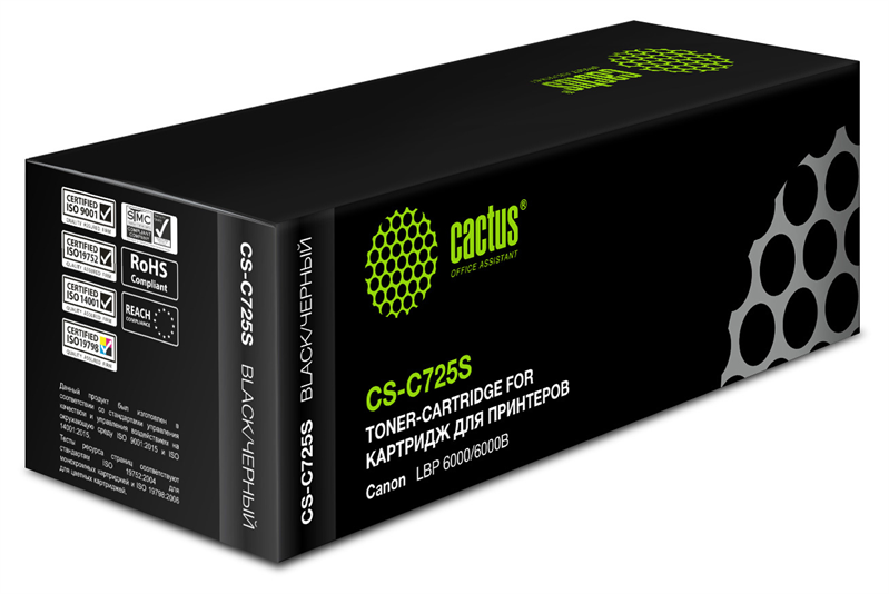 Cactus CS-C725S 725 черный (1600стр.) для Canon i-Sensys 6000/6000b