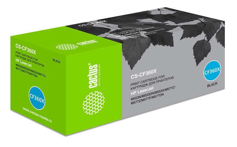 Cactus CS-CF360X CF360X черный (12500стр.) для HP CLJ M552dn/M553dn/M553N/M553x