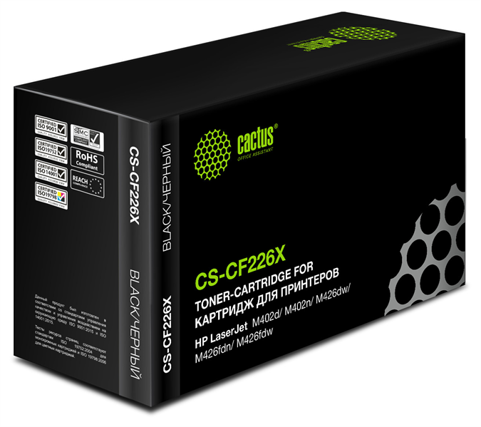 Cactus CS-CF226X CF226X черный (9000стр.) для HP LJ M402d/M402n/M426dw/M426fdn/M426fdw