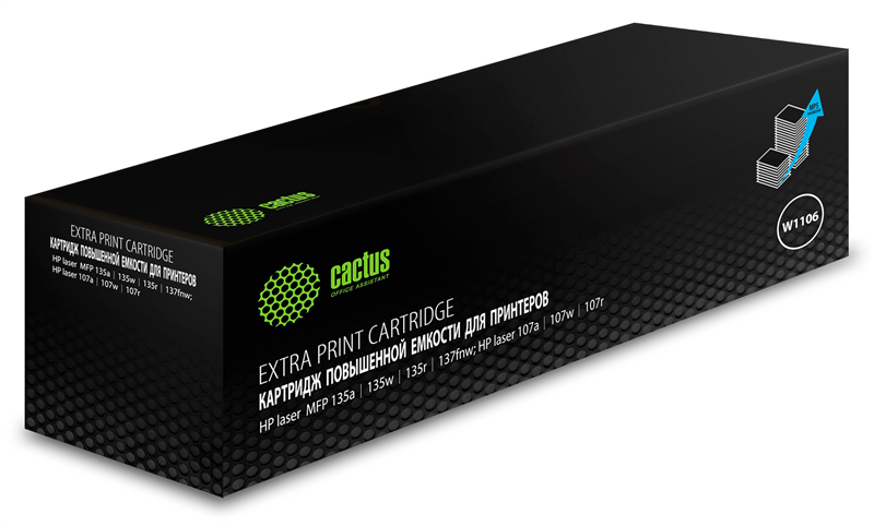 Cactus CSP-W1106-MPS черный (5000стр.) для HP Laser 107a/107r/107w/135a MFP/135r MFP/135w MFP/137fnw MFP