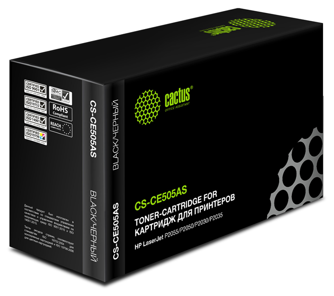 Cactus CS-CE505AS CE505A черный (2300стр.) для HP LJ P2055/P2035