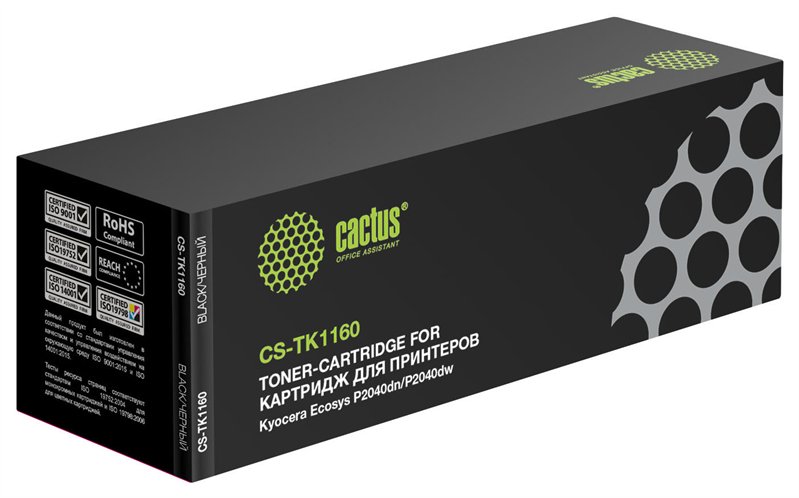 Cactus CS-TK1160 TK-1160 черный (7200стр.) для Kyocera Ecosys P2040dn/P2040dw