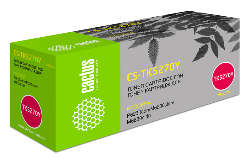 Cactus CS-TK5270Y TK-5270Y желтый (6000стр.) для Kyocera Ecosys P6230cdn/M6230cidn/M6630cidn