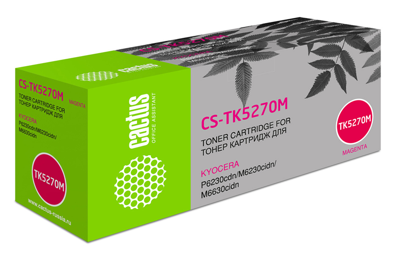 Cactus CS-TK5270M TK-5270M пурпурный (6000стр.) для Kyocera Ecosys P6230cdn/M6230cidn/M6630cidn