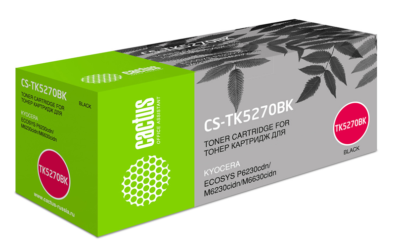 Cactus CS-TK5270BK TK-5270BK черный (8000стр.) для Kyocera Ecosys P6230cdn/M6230cidn/M6630cidn