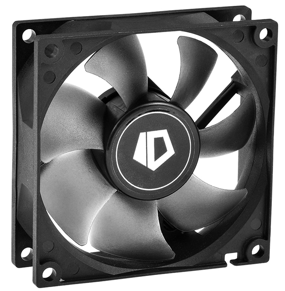 Вентилятор для корпуса ID-COOLING NO-8025-SD 80x80x25мм (136шт./кор, 3pin, черный, 2000об/мин) BOX