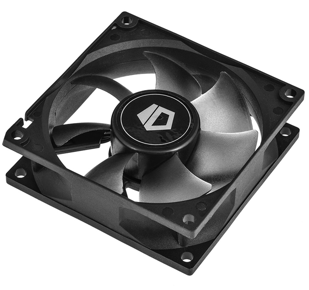Вентилятор для корпуса ID-COOLING NO-8025-SD 80x80x25мм (136шт./кор, 3pin, черный, 2000об/мин) BOX