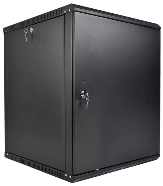 ЦМО Шкаф телекоммуникационный настенный разборный ЭКОНОМ 12U (600 650) дверь металл, цвет черный арт. ШРН-Э-12.650.1-9005