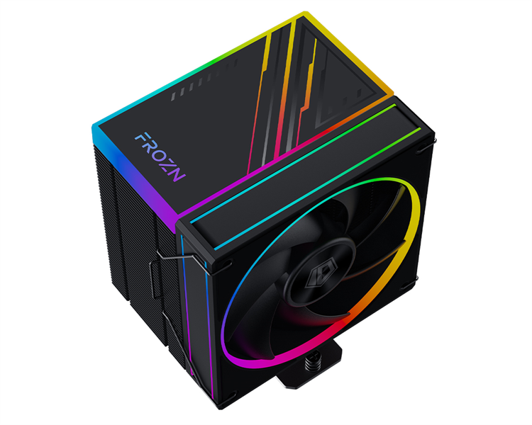 ID-COOLING FROZN A610 ARGB LGA20XX/1700/1200/115X/AM5/AM4 (10шт/кор, TDP 250W, PWM, черный, 6 тепл.трубок + медная база, ARGB FAN 120mm) RET