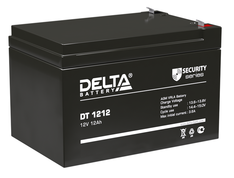 Delta Аккумуляторная батарея для ОПС DT 1212 (12V / 12Ah) (4614010040013)
