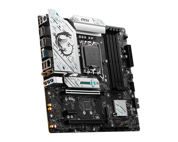 Материнская плата MSI B760M GAMING PLUS WIFI,B760,LGA1700,4DDR5,2PCI-Ex16,1PCI-Ex1,2M.2,4SATA3,2USB3.2 Gen2,7US