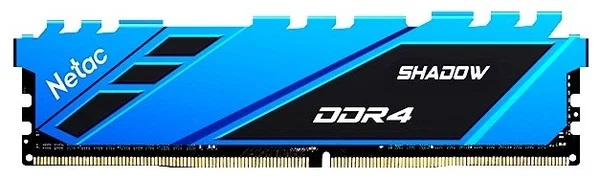 Оперативная память Netac Shadow 16GB DDR4-3200 (PC4-25600) C16 16-20-20-40 1.35V XMP Memory module (DIMM) Blue