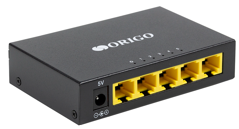ORIGO Неуправляемый коммутатор, 5x100Base-TX, корпус металл арт. OS1205/A1A