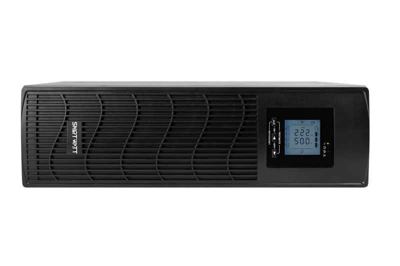 SMARTWATT ИБП линейно-интерактивный SIN, 3000/2400 ВА/Вт, стоечный/напольный, LCD дисплей, IEC C13 - 6 шт., Schuko CEE7/4 - 1 шт. (3703020030004) арт. UPS DATA 3kVA