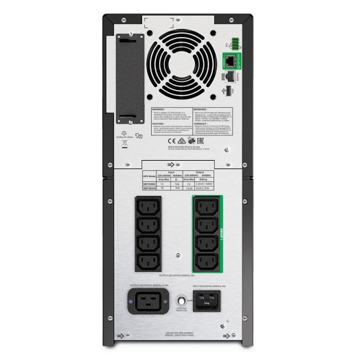 APC Smart-UPS 3000VA/2700W, Line-Interactive, LCD, Out: 220-240V 8xC13 (4-Switched) 1xC19, SmartSlot, EPO, Black, 1 year warranty (замена SMT3000I) APC by Schneider Electric арт. SMT3000IC