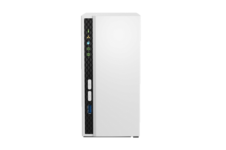 QNAP SMB 4C 2GhzCPU/2Gb/upto 2HDD SATA(3,5''2,5"), upto 20 with TL-D800C/1xGbE/1xUSB3.2 2xUSB2.0/iSCSI/1xPS/3YW TS-223-EU-RU арт. TS-233