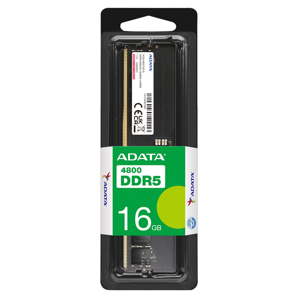 ADATA DDR5 DIMM 16GB 4800MHz 1*16GB, 40-40-40 SINGLE TRAY