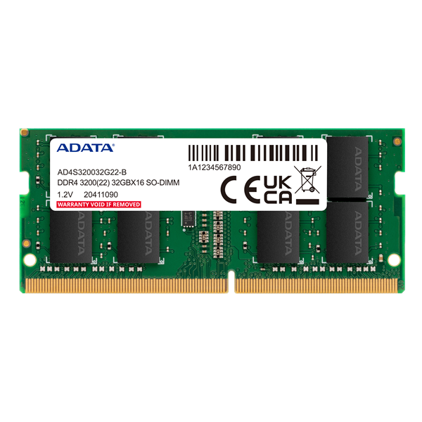 ADATA DDR4 SO-DIMM 32GB 3200MHz 1*32GB 22-22-22 SINGLE TRAY арт. AD4S320032G22-SGN