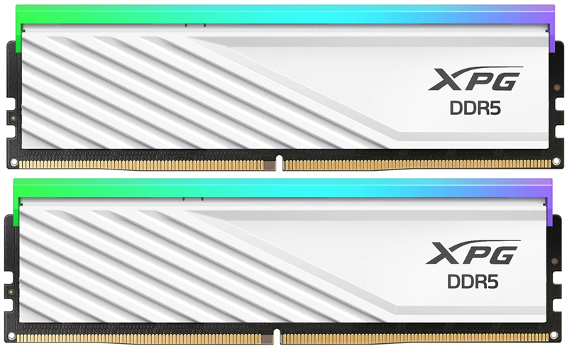 Оперативная память ADATA LANCER BLADE RGB DDR5 DIMM 32GB 6000MHz 2*16GB 30-40-40 1.4V WHITE DUAL TRAY