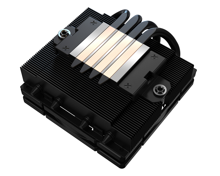 ID-COOLING IS-40-XT BLACK LGA1700/1200/115X/AM5/AM4 низкопрофильный высота 47mm (24шт/кор, TDP 95W, PWM, 4 тепл.трубки прямого контакта, FAN 92mm, черный) BOX