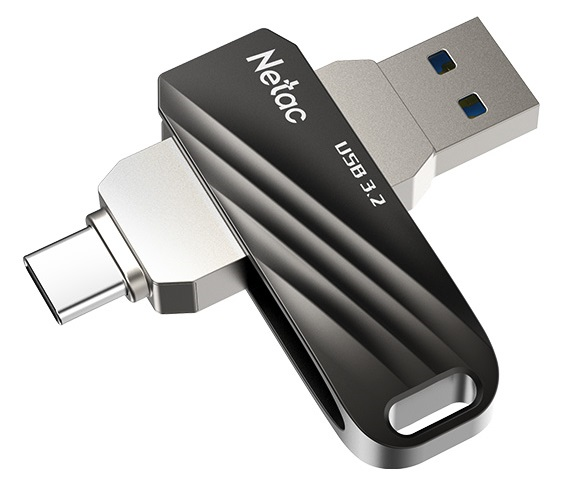 Носитель информации Netac US11 32GB USB3.2+TypeC Dual Flash Drive арт. NT03US11C-032G-32BK